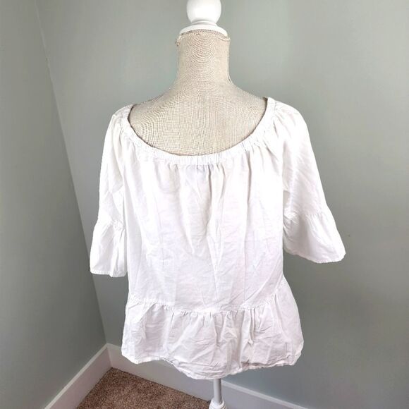 VINTAGE AMERICAN BLUE MADDIE WOMEN'S TOP  EMBROIDERED COTTON SIZE LARGE - Picture 7 of 8